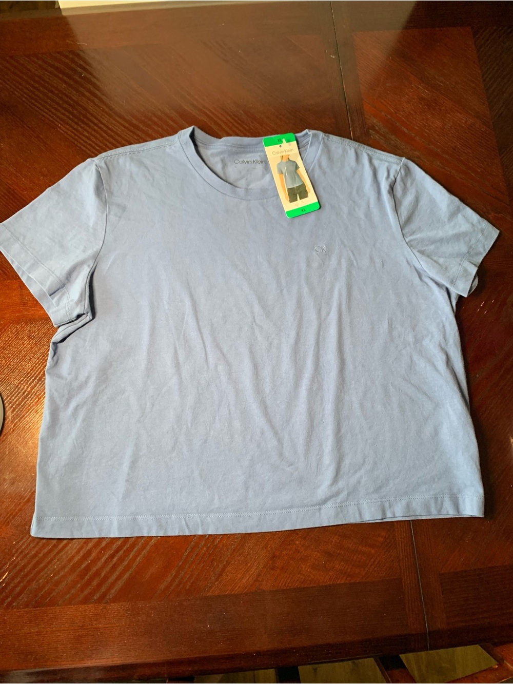 Calvin Klein women's Light Blue Crew Neck T-Shirt